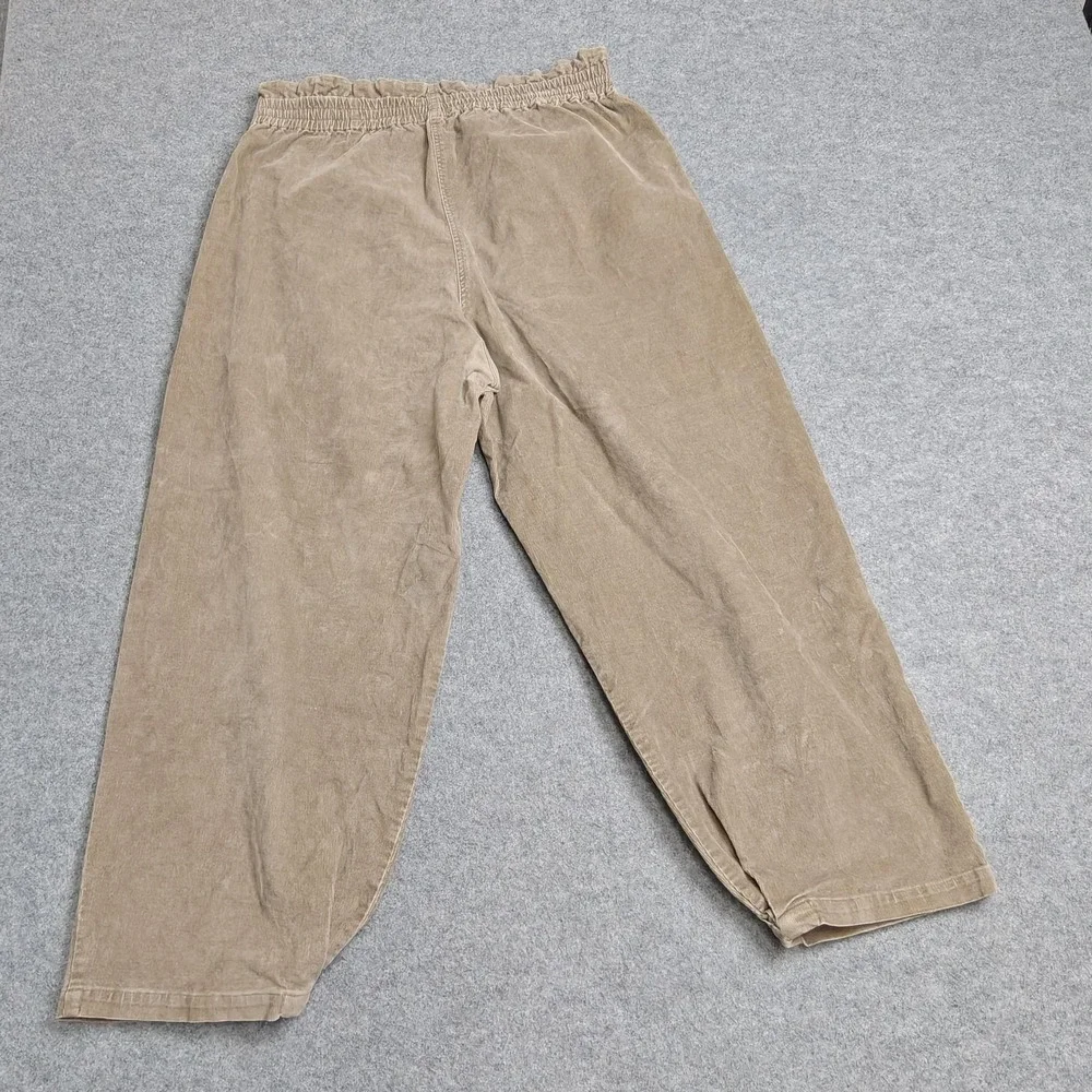 Pietsie Pants Mens XL Beige Corduroy Sweatpants Elastic Waist Relaxed USA - Picture 4 of 9